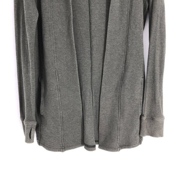 tentree Grey-Tinted Ivy Green TreeWaffle Knit Cardigan size XS - Picture 5 of 16